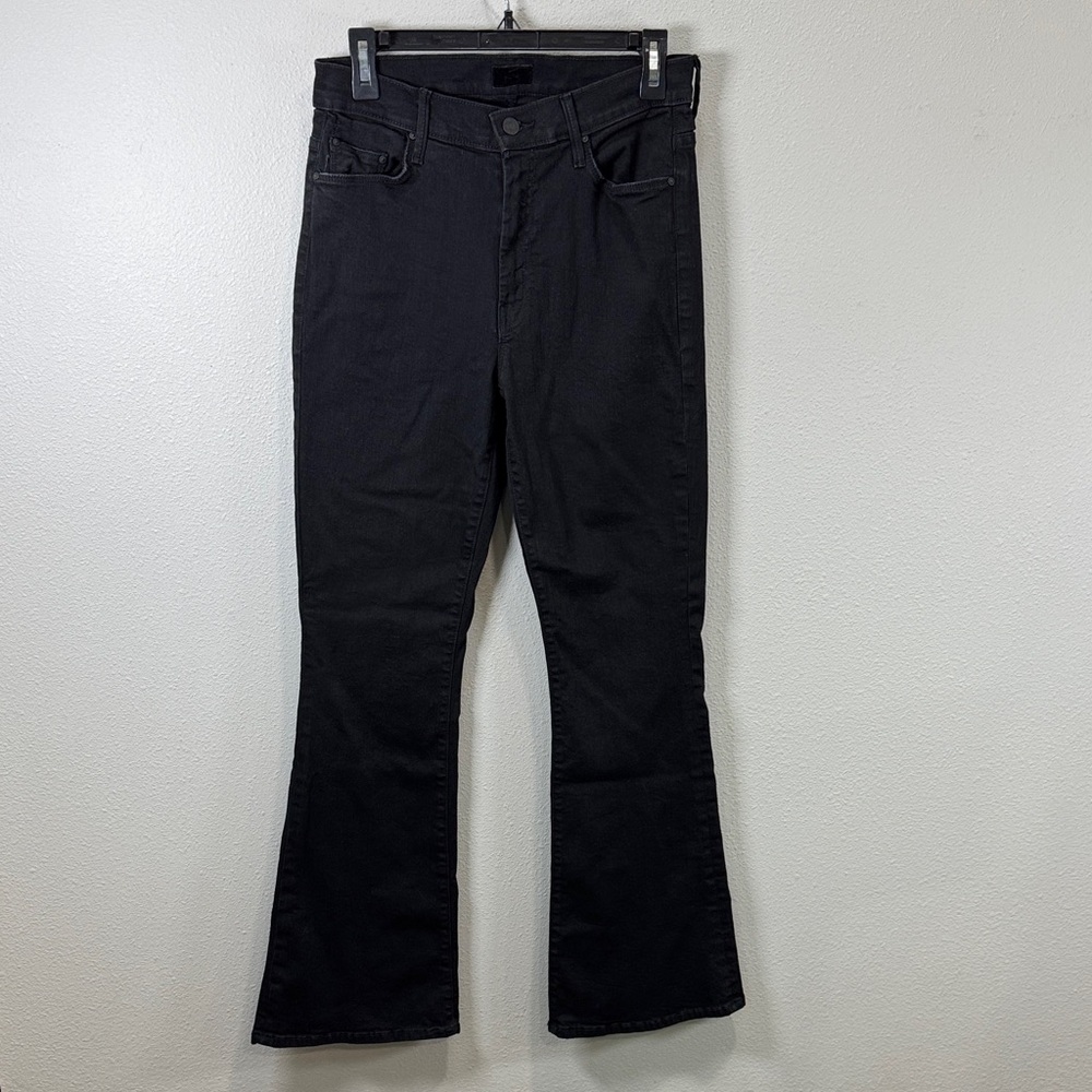 MOTHER Classic Black Wide Leg Jeans